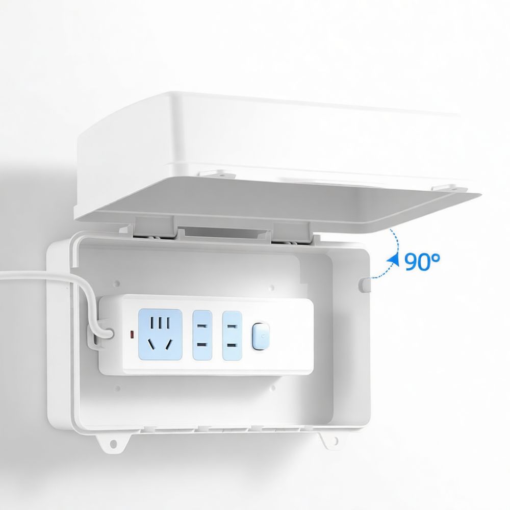 Outdoor Power Strip Weatherproof - กล่องครอบเต้ารับไฟฟ้ากันน้ำ สำหรับใช้งานกลางแจ้ง ป้องกันสภาพอากาศ ป้องกันอันตรายจากปลั๊กพ่วง ตัวป้องกันความปลอดภัยในสวน
