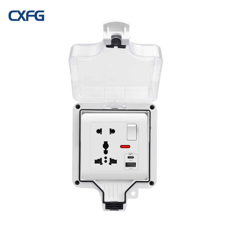 Outdoor Power Adapter Usb C - 86 ประเภท IP66 ปลั๊กกันน้ํากลางแจ้ง, ปลั๊กไฟมัลติฟังก์ชั่นสากลพร้อมการชาร์จ USB